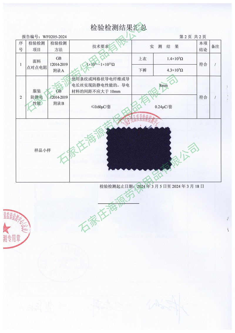 防靜電面料檢測(cè)報(bào)告和防靜電工作服檢測(cè)報(bào)告4